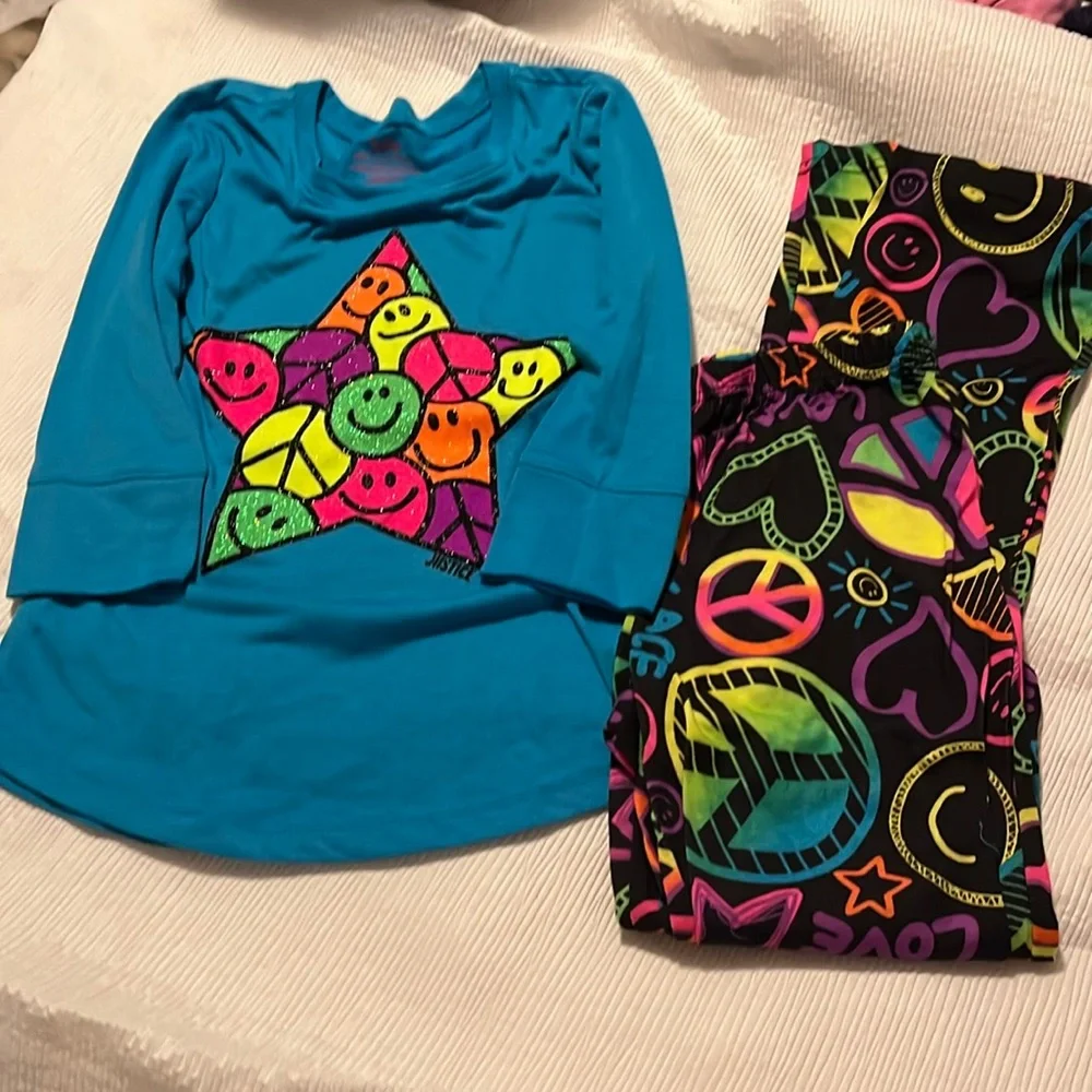 NWOT Justice 2pc PJ set size 10 - Picture 1 of 5